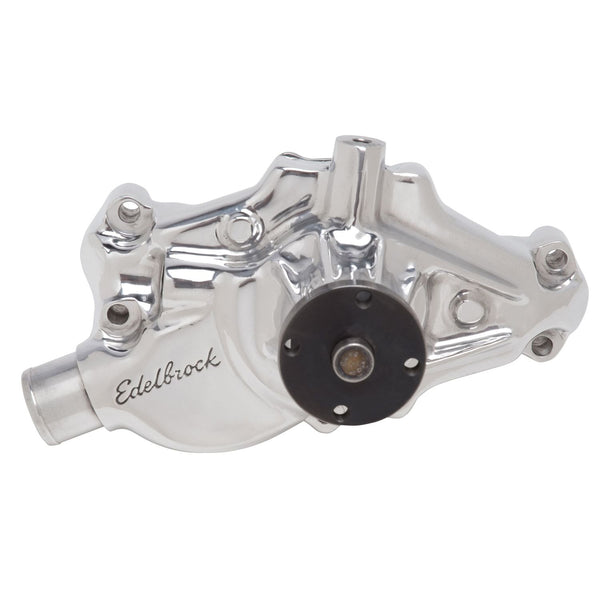 Edelbrock Water Pump for Small-Block 1984-91 350 Corvettes in Polished Finish (Short)