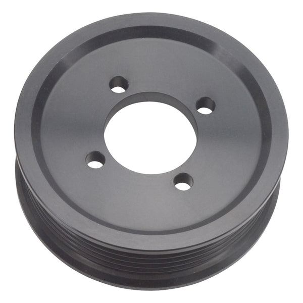 Edelbrock  Competition Supercharger Pulley  3.50 in. 6-Rib, Black Anodized
