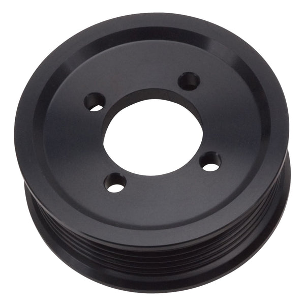 Edelbrock  Competition Supercharger Pulley  3.25 in. 6-Rib, Black Anodized