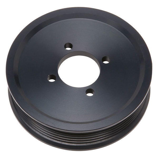 Edelbrock  Competition Supercharger Pulley  4.125 in. 6-Rib, Black Anodized