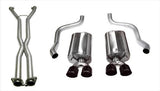 Corsa Performance 2009-2013 C6 Chevrolet Corvette 6.2L V8 2.5" Dual Rear Exit Cat-Back Exhaust System with Twin 3.5" Tips (14108CB) Sport Sound Level