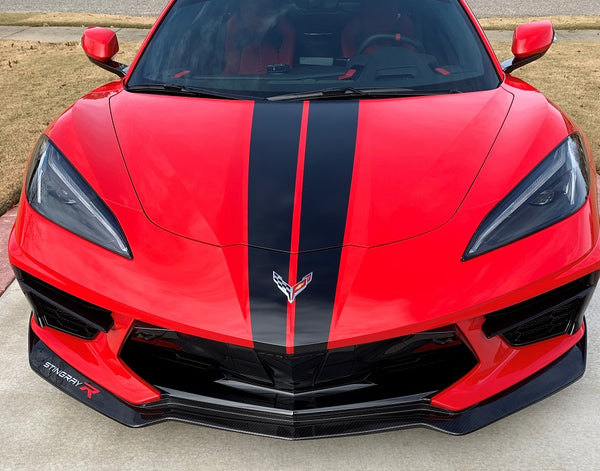 American Hydrocarbon -- Chevrolet Corvette C8 -- 1VM Aeromax Front Lip Splitter w/ Stingray 'R'