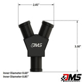 DMS: Billet Y-Fitting 1.00*3/4*3/4