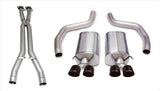 Corsa Performance 2006-2011 C6 Chevrolet Corvette Z06, ZR1, 3.0" Dual Rear Exit Cat-Back Exhaust System with Twin 4.0" Tips (14164CB1) Sport Sound Level
