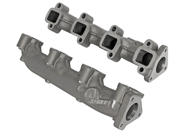 AFE: BladeRunner Ported Ductile Iron Exhaust Manifolds GM Diesel Trucks 01-16 V8-6.6L (td) LLY/LBZ/LMM/LML