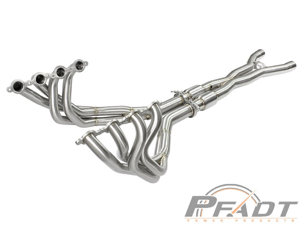 AFE: PFADT Series Tri-Y Long Tube Header & X-Pipe; Street Series Chevrolet Corvette Z06/ZR1 (C6) 06-13 V8-6.2L/7.0L (LS9/LS7)