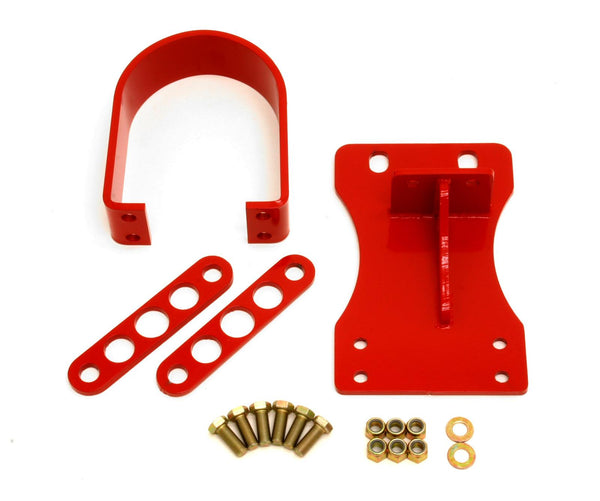 BMR:  2010-2015 Chevrolet Camaro Driveshaft safety loop, front, V8 manual, V6 auto (Red)