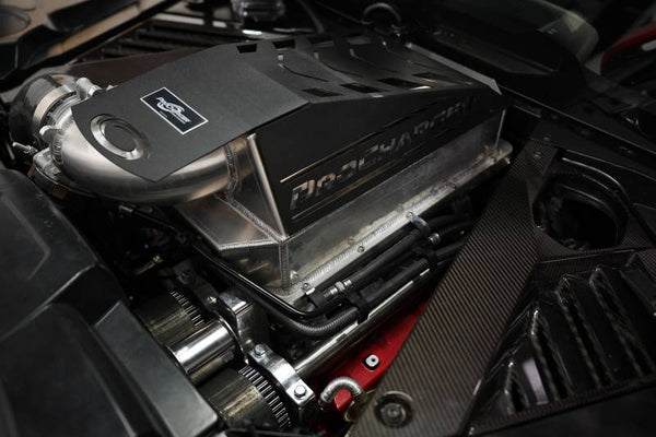 ProCharger: 2020-21 CHEVROLET CORVETTE C8 -- Stage II Intercooled Supercharger Tuner Kit (w/ port injection manifold) with P-1SC-1