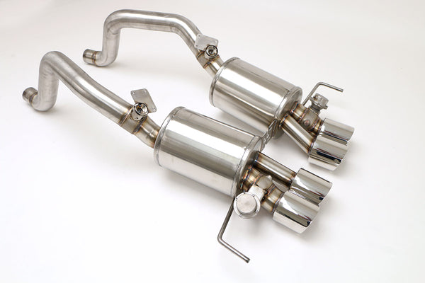 Billy Boat Exhaust: 2014-19 CHEVY C7 CORVETTE -- FUSION GEN. 3 AXLE BACK EXHAUST SYSTEM WITH RETRO KIT (NON-NPP CAR) (ROUND TIPS)