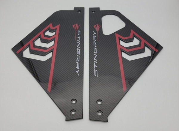 Engine Appearance Panels 2PC -  Visible Carbon Fiber