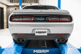 MBRP: 2015-16 Dodge Challenger 5.7L HEMI -- 3" Dual Rear Cat-Back / T304, Quad Tips (Street Version)