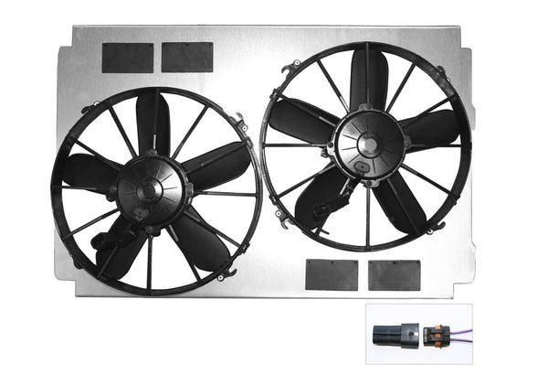 DeWitts: C5 CORVETTE Dual Fan Upgrade 3200 CFM Factory Plugs Cutdown