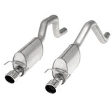 STAINLESS WORKS: 2006-13 Corvette C6ZO6/ZR1 3" Axleback Chambered Mufflers Dual 4" Rolled Edge Tips