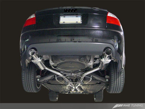 AWE: 2002-05 Audi A4 Quattro 3.0L B6 - Track Edition Exhaust (Diamond Black Tips)