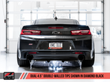AWE: 2016-19 Chevrolet Camaro SS 6.2L - Track Edition Catback Exhaust Non-Resonated (Diamond Black Tips Dual Outlet)