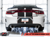 AWE: 2015-21 Dodge Charger 6.4 - Touring Edition Exhaust Resonated (Chrome Silver Tips)