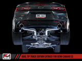 AWE: 2016-19 Chevrolet Camaro SS 6.2L - Track Edition Catback Exhaust Non-Resonated (Diamond Black Tips Dual Outlet)