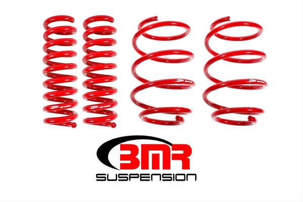BMR: 2016 - 2018 Chevy Camaro Lowering springs, set of 4, performance version, V8 (Red)