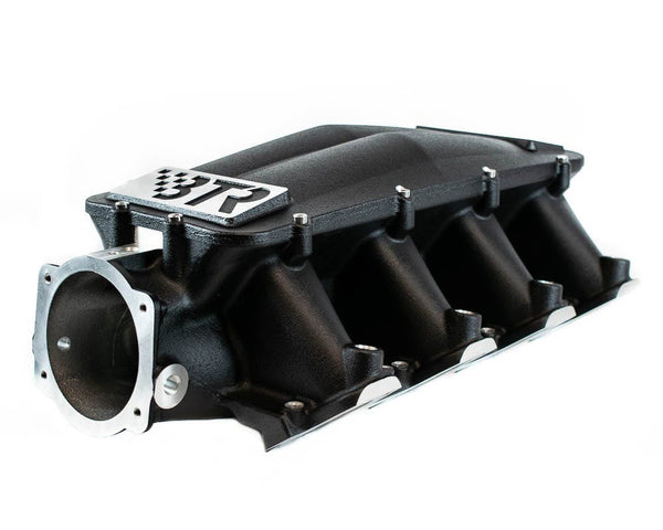 BTR:  EQUALIZER 1 INTAKE MANIFOLD - CATHEDRAL PORT - BLACK POWDER COAT - IMA-01-BLK