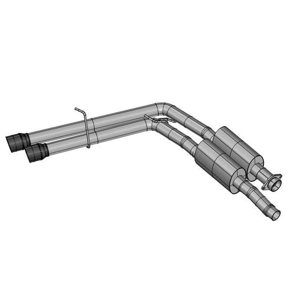 Kooks Headers & Exhaust: 2017+ FORD F150 RAPTOR CREW CAB SIDE EXIT CAT BACK EXHAUST (BLACK TIPS)