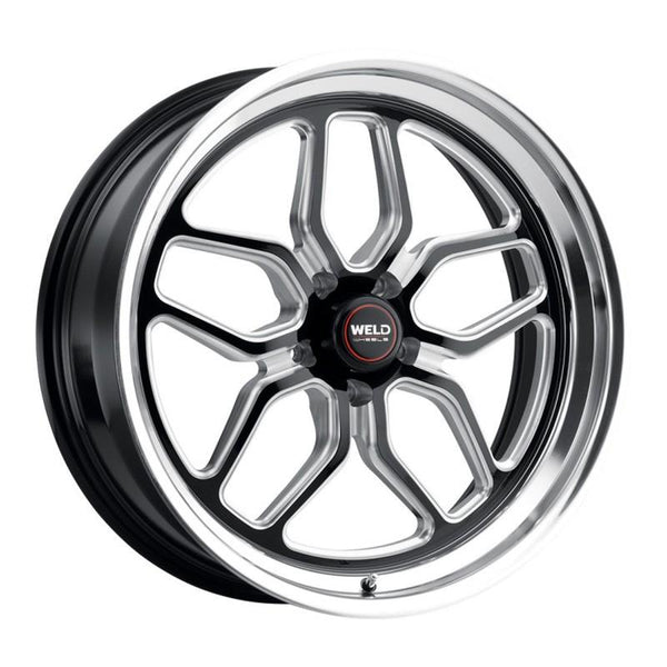 Weld: 17x5 Laguna Drag Gloss Black Wheels with Milled Spokes