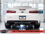 AWE: 2017-19 Chevrolet Camaro SS | ZL1 - Track Edition Catback Exhaust Resonated (Diamond Black Tips Quad Outlet)