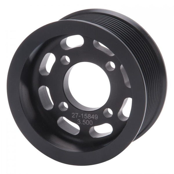 Edelbrock Competition Supercharger Pulley 3.500 in. 10-Rib Black Anodized