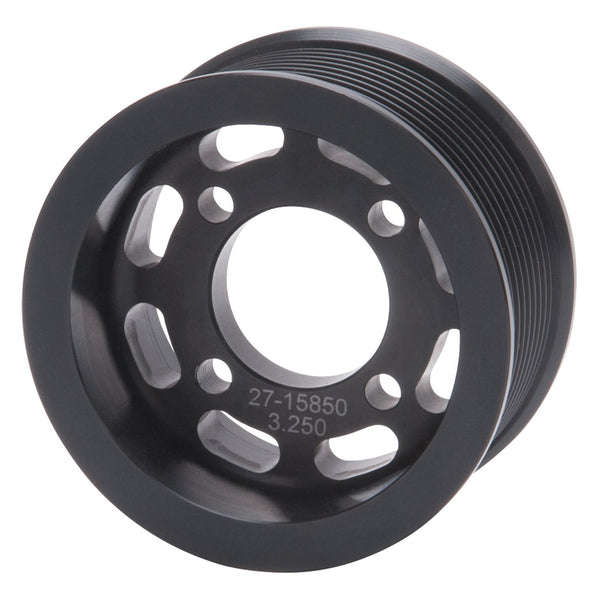 Edelbrock Competition Supercharger Pulley 3.250 in. 10-Rib Black Anodized