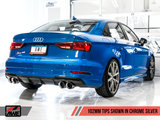 AWE: 2015-2020 Audi 8V S3 SwitchPath Exhaust w/ 102mm Chrome Silver Tips