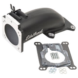 Edelbrock Throttle Body Intake Elbow #38473 Ultra Low, 90mm Opening, Black Powder Coated