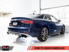 AWE: 2017-2020 Audi B9 S5 3.0T - Touring Edition Exhaust Resonated for Performance Catalyst (Diamond Black 102mm Tips)