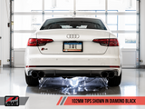 AWE: 2018-2020 Audi B9 S4 3.0T Quattro - Track Edition Exhaust Non-Resonated Diamond Black 102mm Tips