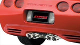 Corsa Performance 1997-2004 Chevrolet Corvette C5/ C5 Z06 5.7L V8, 2.5" Dual Rear Exit Cat-Back Exhaust System with Twin 3.5" Tips (14114) Xtreme Sound Level