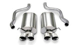 Corsa Performance 2005-2008 C6 Chevrolet Corvette 2.5" Dual Rear Exit Axle-Back Exhaust System with Twin 3.5" Tips (14169) Sport Sound Level