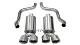 Corsa Performance 2009-2013 Chevrolet Corvette C6 6.2L V8 2.5"Dual Rear Exit Axle-Back Exhaust System with Twin 3.5" Tips (14470) Xtreme Sound Level