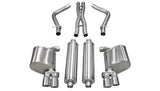 Corsa Performance 2011-2014 Dodge Charger R/T 5.7L V8, 2.5" Dual Rear Exit Cat-Back Exhaust System with Twin 3.0" Tips (14525) Sport Sound Level