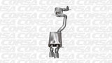 Corsa Performance 2006-2010 Volkswagen Golf GLI MK5, 2.0T, 2.5L,3.0" Single Rear Exit Cat-Back Exhaust System with Twin 3.0" Tips (14598) Touring Sound Level