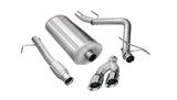 Corsa Performance 2009-2013 Chevrolet Silverado, GMC Sierra 4.8L, 5.3L V8, 3.0" Single Side Exit Catback Exhaust System with Twin 4.0" Tip (14920) Sport Sound Level