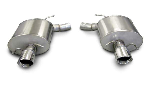 thumbnail image 2 of RX Pair Stainless Steel Dual Exhaust Tips 2.5" Inlet 3.5" Outlet For Cadillac CTS, CTS-V 2 of 4