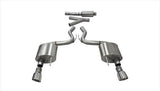 Corsa Performance 2015-2019 Ford Mustang EcoBoost, 2.3T, 2.75" Catback Exhaust System with 4.5" Tips (14343) Sport Sound Level