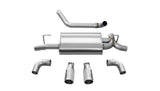 Corsa Performance 2018-2019 Jeep Wrangler JL, 3.6L V6 2.5" Dual Rear Exit Axle-Back Exhaust System with 3.5" Tips (21014) Sport Sound Level