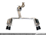 AWE: 2008-2011 Audi A5 3.2L Touring Edition Exhaust System w/Quad 90mm Slash Black Tips