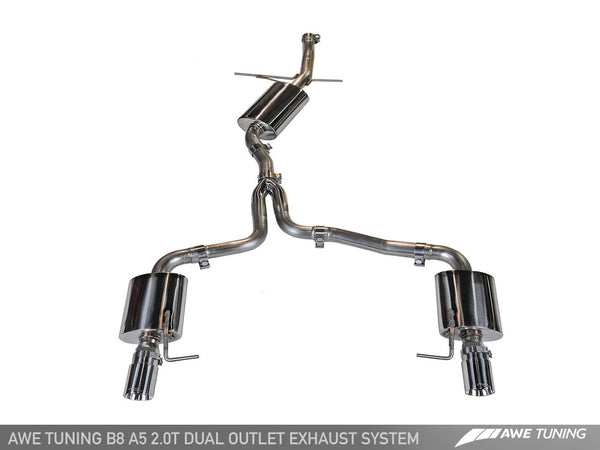 AWE: 2010-2021 Audi A5 - Touring Edition Exhaust System w/Dual Outlet Diamond Black Tip