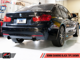 AWE: 2012-2015 BMW 335i 3.0T Touring Edition Axle Back Exhaust Diamond Black Tips 90mm