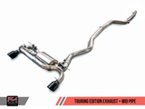 AWE: 2016-2019 BMW 340i 3.0T Touring Edition Axle Back Exhaust Diamond Black Tips 90mm