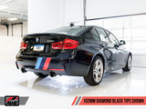 AWE: 2016-2019 BMW 340i 3.0T Touring Edition Axle Back Exhaust Diamond Black Tips 102mm