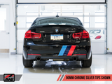 AWE: 2016-2019 BMW 340i 3.0T Touring Edition Axle Back Exhaust Chrome Silver Tips 90mm