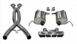 Corsa Performance 2014-2019 C7 Chevrolet Corvette 2.75" Valve-Back + X-Pipe Exhaust System with Polygon Tip (14765CB) Xtreme Sound Level