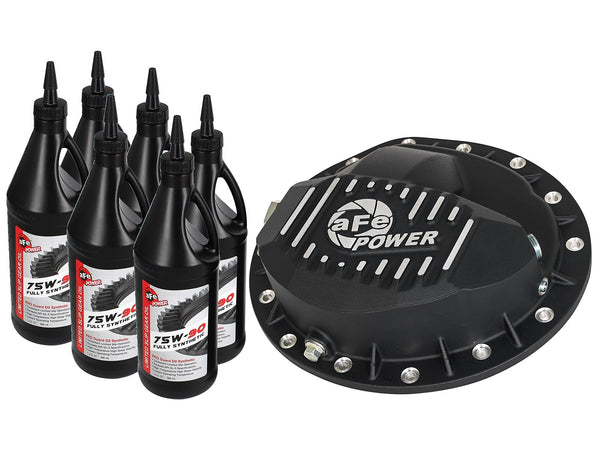 AFE: Rear Differential Cover, Machined Fins; Pro Series w/ Gear Oil 	 GM Trucks 99-13 V8 (9.5-14 Bolt)