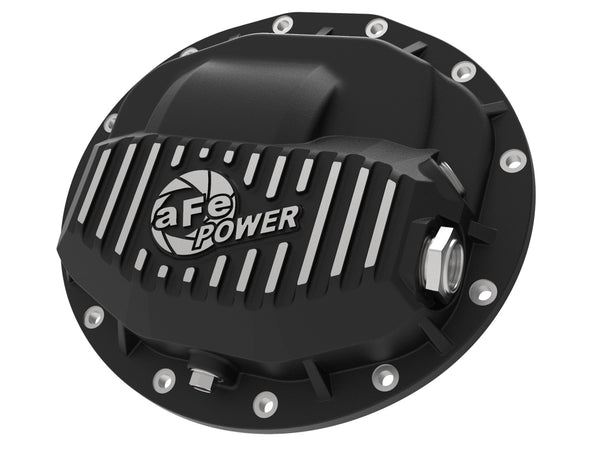 AFE: Pro Series Front Differential Cover Black w/ Machined Fins RAM Diesel Trucks 13-18 L6-6.7L; RAM Gas Trucks 13-18 V8-5.7L/6.4L